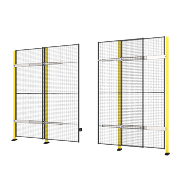 Schuifdeur met telescopische bovenrail